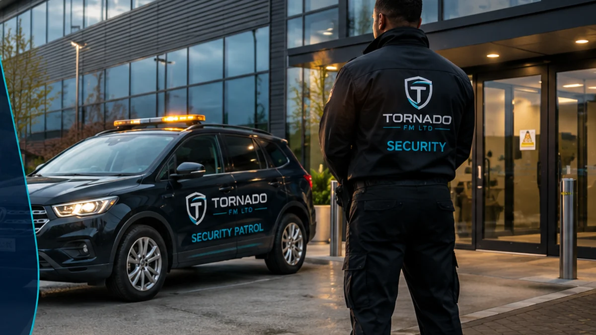 Security keyholder attending a commercial property following an alarm activation